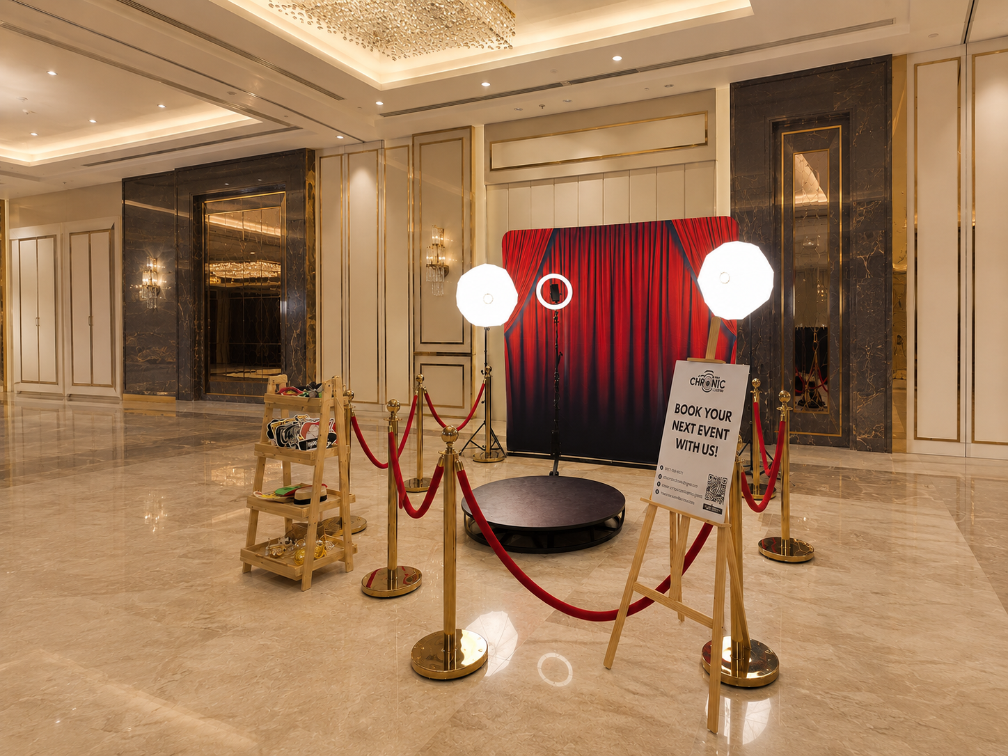 Chronic Clicks 360 Video Booth luxury setup